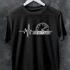 Vintage Race Car T Shirt Checkered Flag Speedometer Design Vintage Washed Comfortable Breathable Casual Versatile Homme