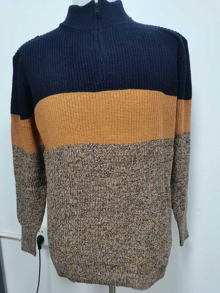Men's Plus Size Loose Fit Knit Pullover Sweater - Long Sleeve, Casual Autumn/Winter Style