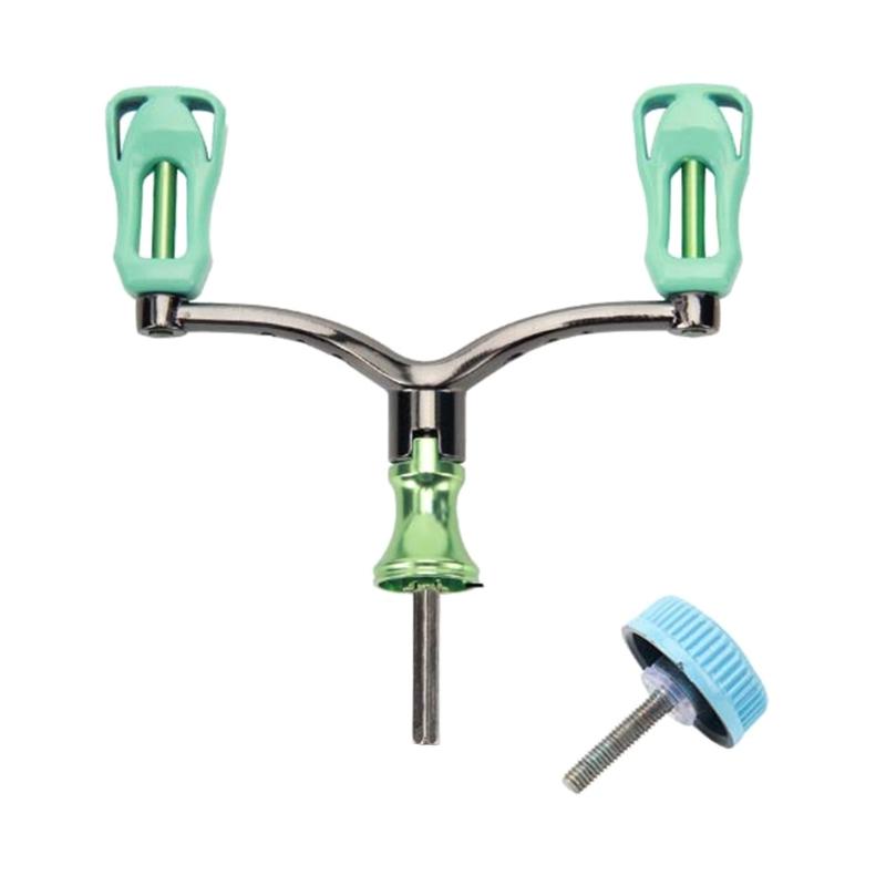 

Fishing Reel Handle Rocker Arm Grip Spinning Fishing Reel Handle Aluminum Alloy Double Rocker Arm Handle Grip Durable светло-зеленый