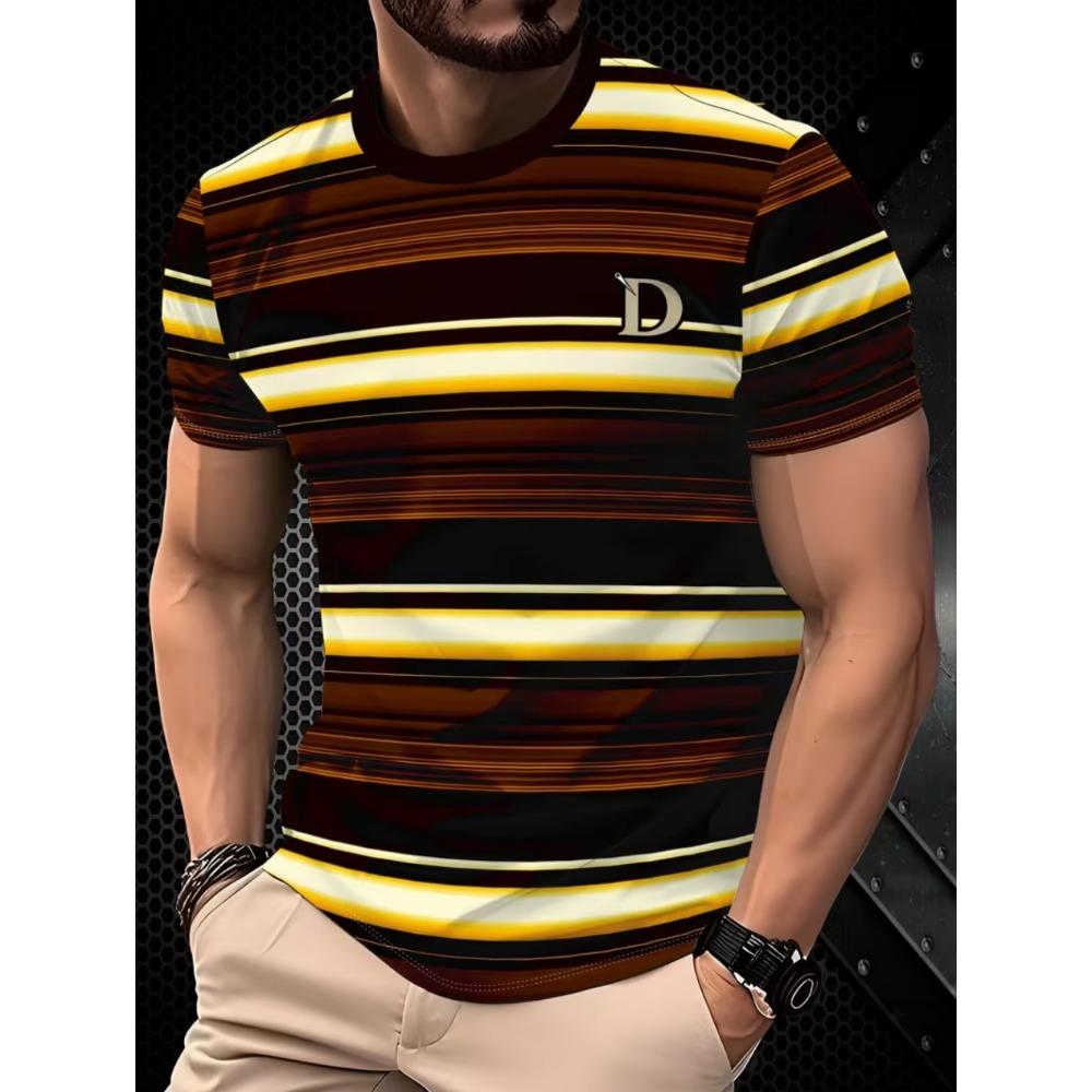 3D Print Mens O-Neck Short Sleeved Tee Street Daily Fashion T-Shirt for Men Vintage Summer Tops