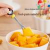 Stainless Steel Children's Fruit Forks - Cute Style Dessert & Cake Forks with Storage Jar for Baby Household Use