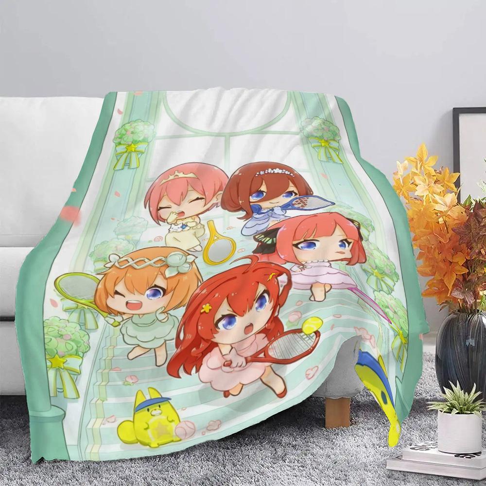 Quintessential Quintuplets Printed Blanket Picnic Blankets Warm Blanket Soft and Comfortable Blanket Home Travel Birthday Gift