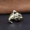Brass Sea Animal Shark Knife Beads Punk Edc Outdoor Diy Paracord Woven Bracelet Accessories Lanyard Pendants Flashlight Hangings