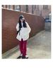 2024 Spring/Autumn Women's Loose Slit Long Sleeve White Shirt - College Style