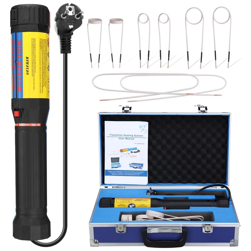 

Мини Беспламенный Электромагнитный Индукционный Нагреватель с 8 Катушками для Автомобильного Использования Съемник Болтов Ремонтная Машина 1100 Вт чёрный