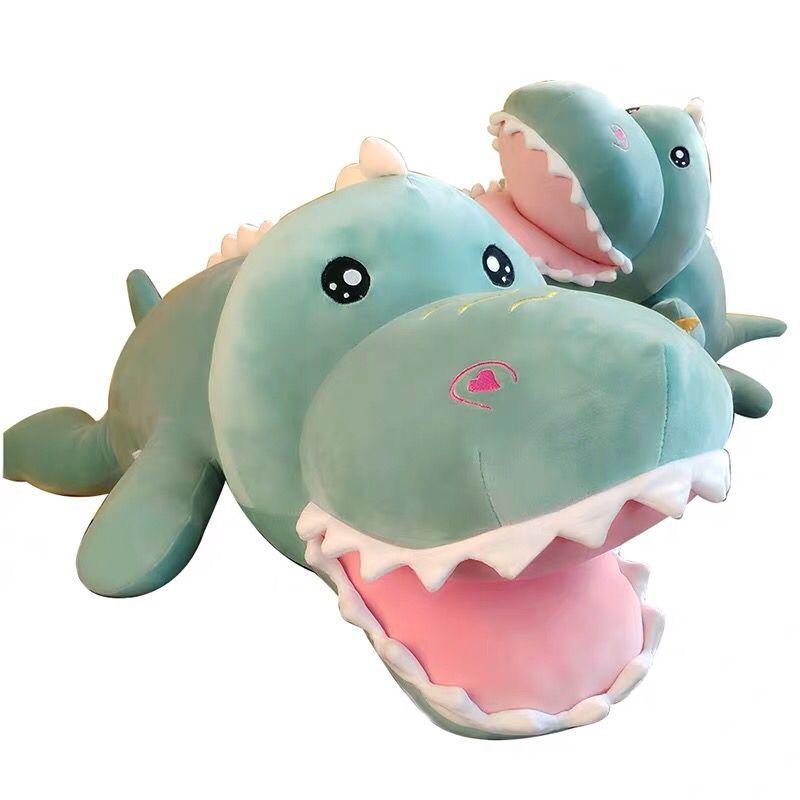 

New Huggable Plush Dinosaur Pillow Soft Stuffed Animal Cartoon Dolls Giant Dinosaur Plush Toys Cosy for Girlfriend Kids Gift 70cm рожевий