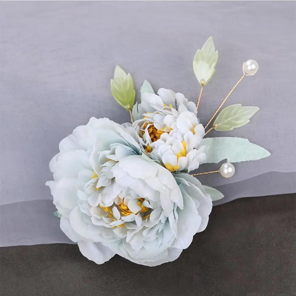 1 Stück Simulierte Blume Haarspange Antikes Kostüm Accessoire Braut Brautjungfer Kopfschmuck Hochzeitsfeier Haarstyling-Accessoires