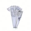 S/Set Luxuriöses Übertriebenes Damen Funkelndes Quadratisches Zirkonia Ring Set für Braut Hochzeit Valentinstag Geschenk Ewigkeit Schmuck