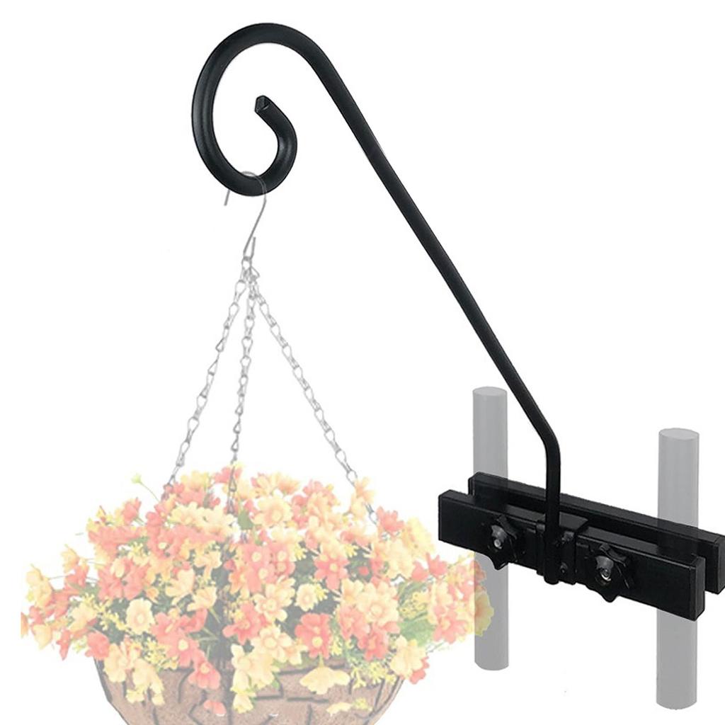 Iron Deck Hook Rail, Fence Deck Hook Outdoor Plant Hold for Ing Flow Baskets Wind Railing