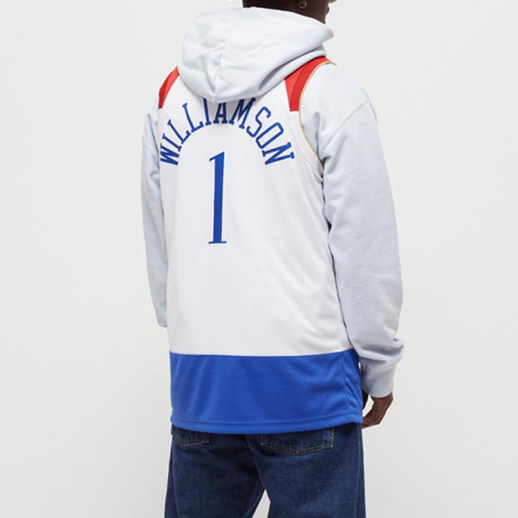 Nike NBA New Orleans Pelicans Zion Williamson No. 1 Moisture-Wicking Basketball Jersey, Swingman Edition, 2020-2021 Season Men Jersey White CN1747-105