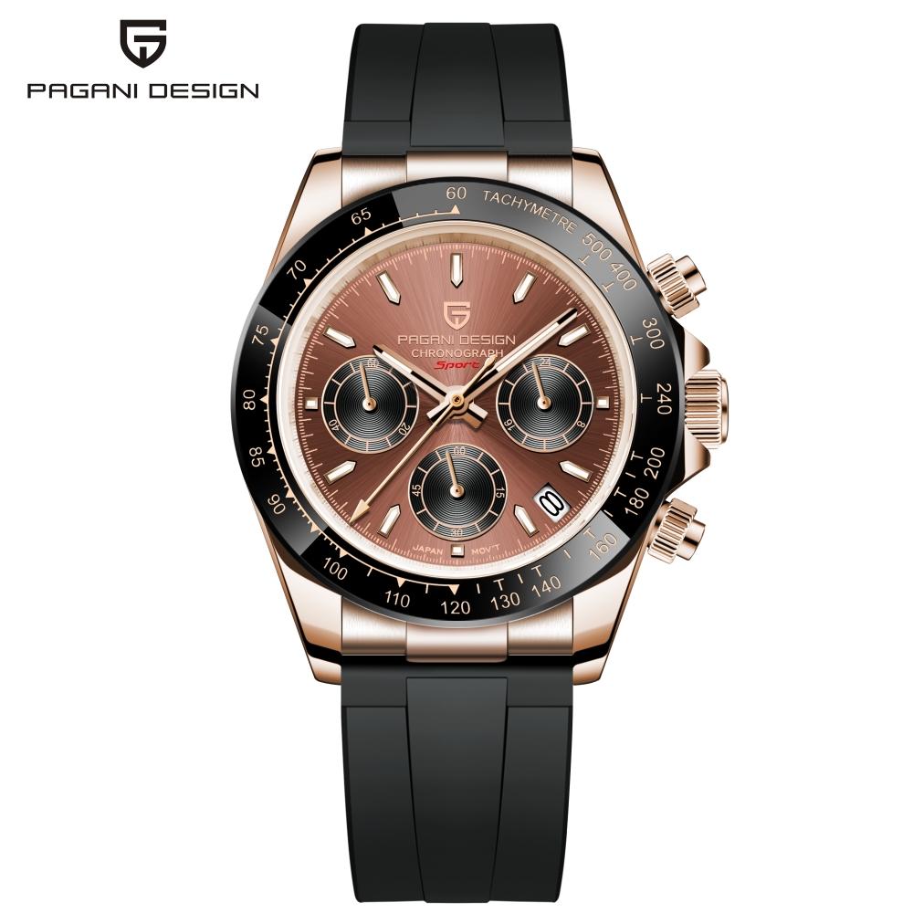 PAGANI DESIGN New 40MM Classics Fashion Series Men Quartz Wristwatches Sapphire Glass Chronograph Clock Watch For Men