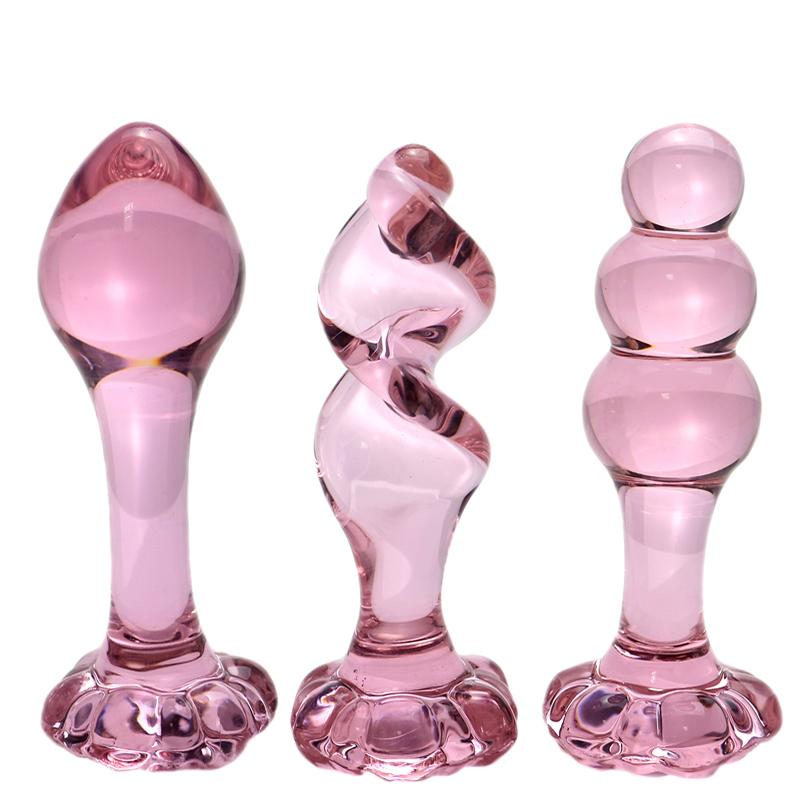 Sticlă de Cristal cu Flori Dop Anal Jucării Sexuale pentru Masturbare Pentru Femei Bărbați Dop Anal Produse pentru Adulți Roz Masaj Prostată Jucării Sexuale Anale