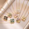 Heart-to-Heart Openable Four-Leaf Clover Necklace - High-End Light Luxury Clavicle Chain