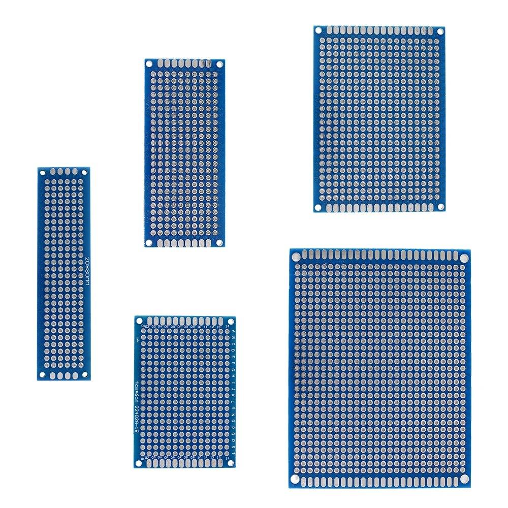 30 buc Placă PCB cu două fețe 2x8 3x7 4x6 5x7 7x9cm Universal Experiment Blue Prototype Circuit Board Kit electronic