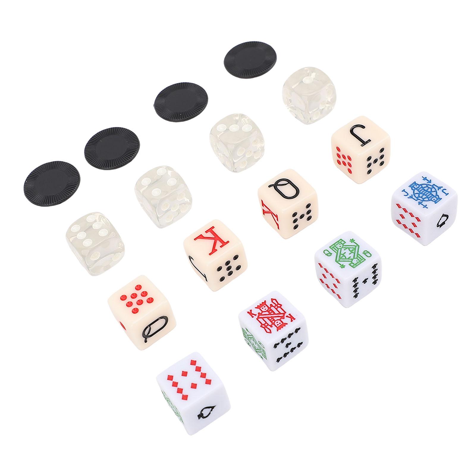 

6 Sided Dice Impact Proof Fun Educational 0.63 X 0.63 X 0.63in Plastic Colorful Disc for Board