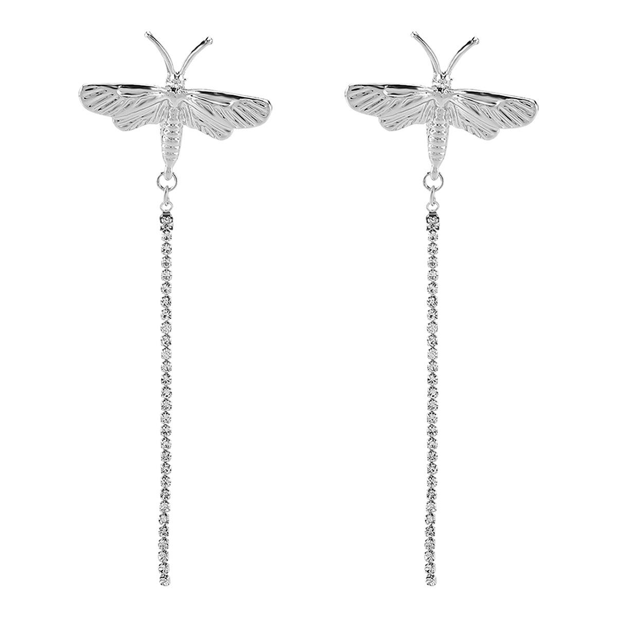 

Простые серьги-кисточки из сплава, весенне-летние ретро-нишевые серьги-стрекозы для женщин