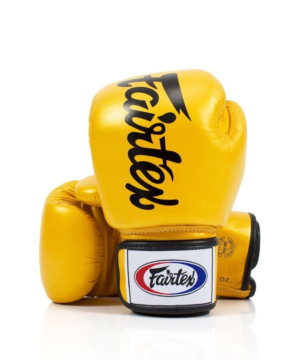 Guantoni da Boxe Fairtex in Vera Pelle BGV19 Oro 14oz