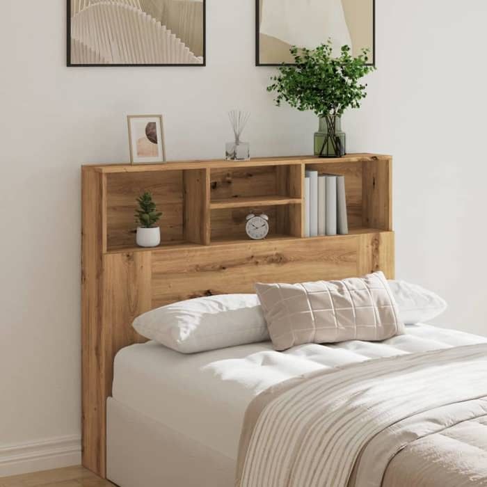 VidaXL Headboard Cabinet Artisan Oak 120x19x103.5 Cm 856867