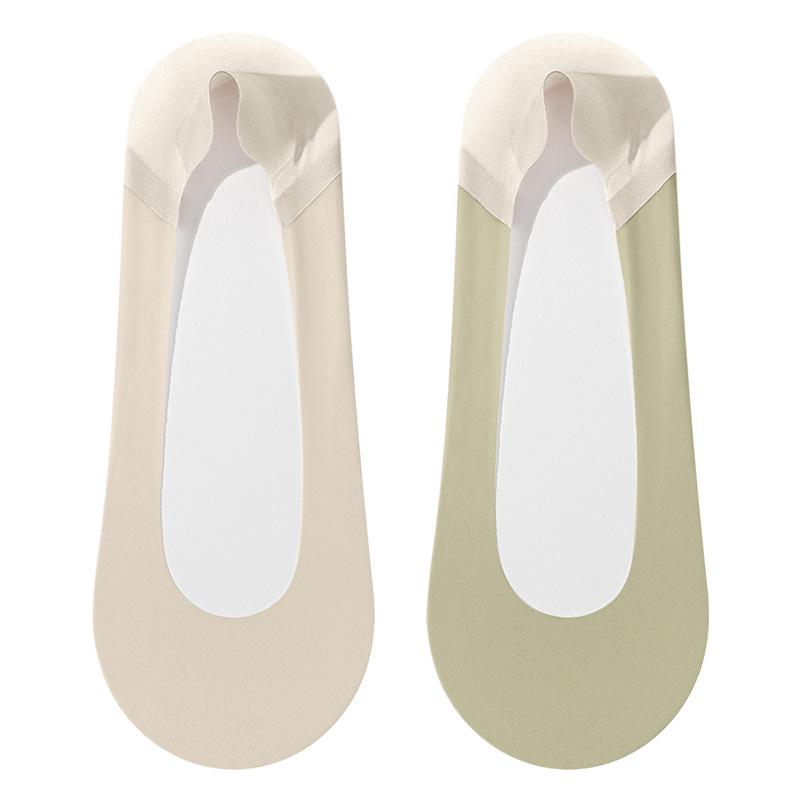 Girls' Ice Silk Boat Socks: Summer, Super Low Cut, Pure Cotton Base, Sweat-Wicking, Non-Slip, Invisible, Stay-Put Design for Loafers & Single Shoes.