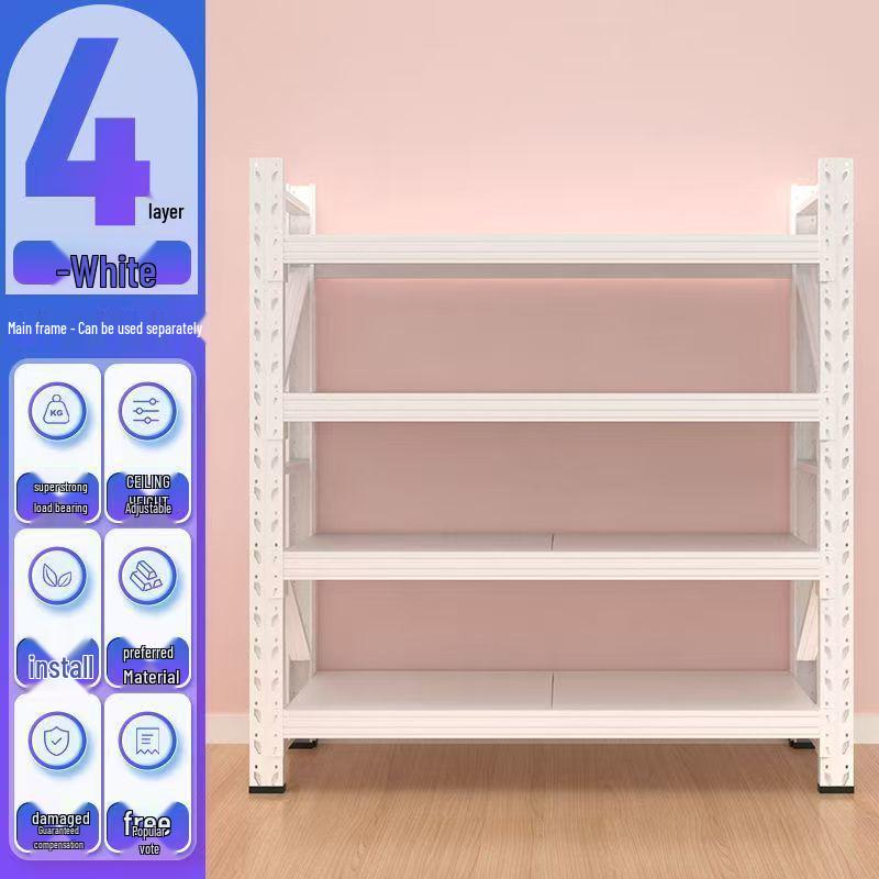 Heavy-Duty Multi-Layer Floor-Standing Storage Shelf for Warehouse and Home