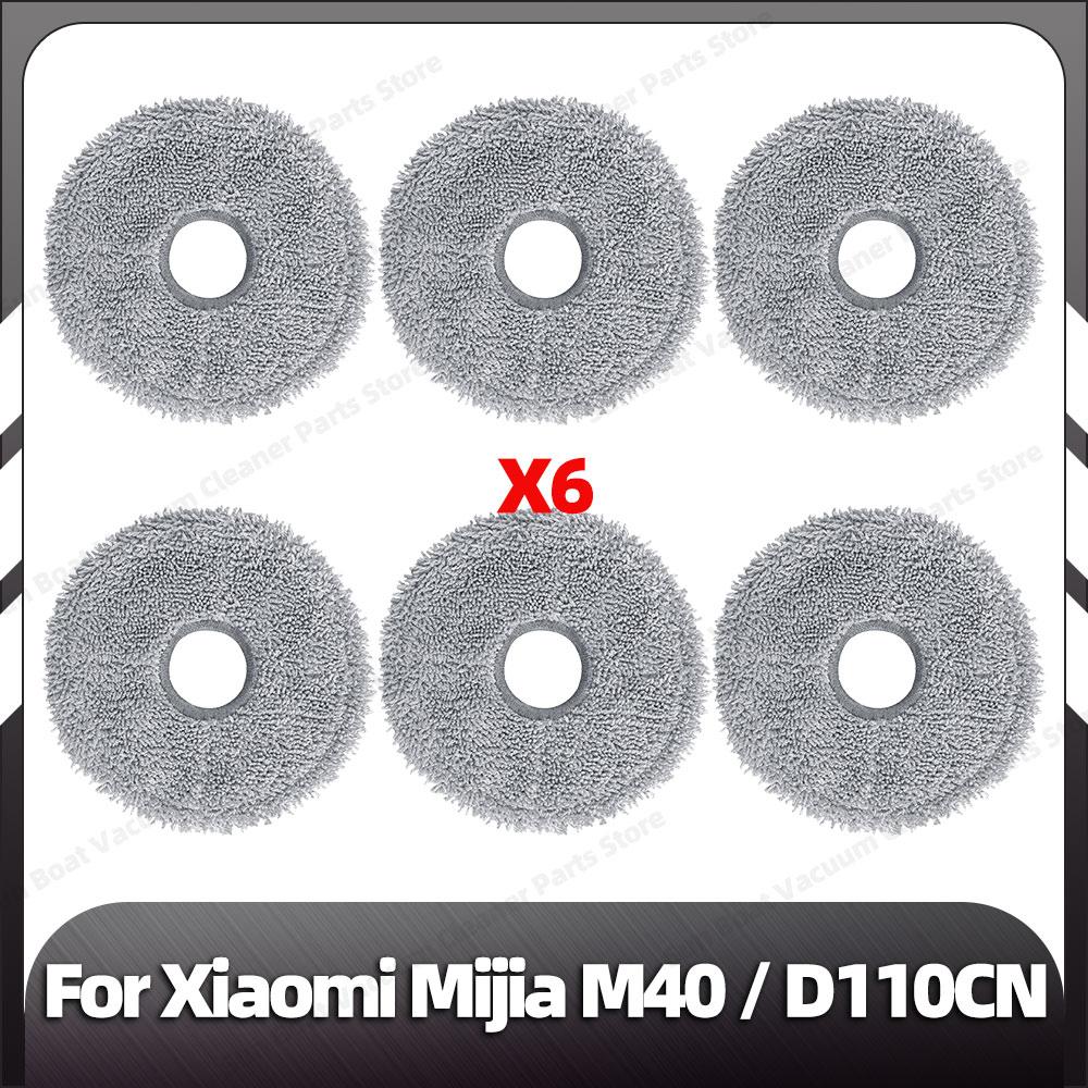 Kompatibel für Xiaomi Mijia M40 Ersatz-Hauptseitenbürste HEPA-Filter Mopp-Pads Staubbeutel Ersatzteile Zubehör