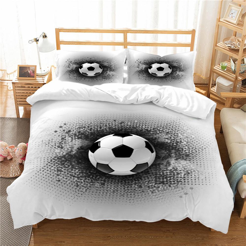 3D Bedding Set Comforter Duvet Cover Charming Football Printing Bed Quilt Cover Pillowcase Microfiber Home Textiles