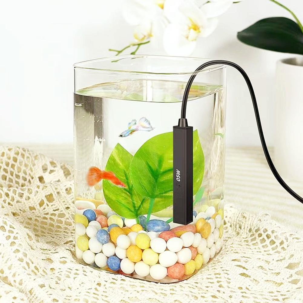 Aquarium Setup Fish Tank Heater Temperature Range 5-12 USB Powered Fish Tank Compatibility Gradual Heating Process