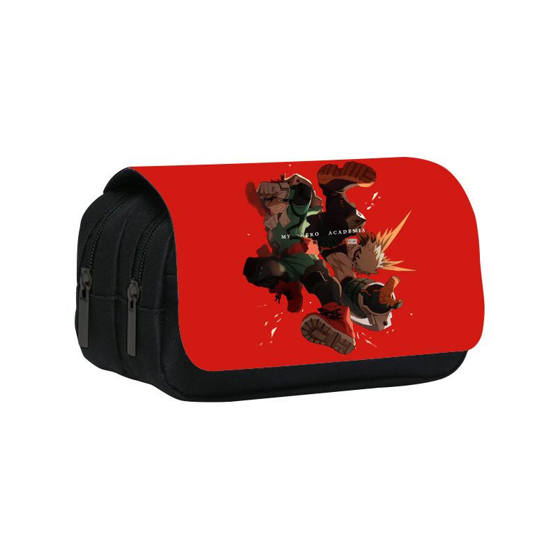My Hero Academia Double Layer Pencil Case With Nylon Material For Students And Kids
