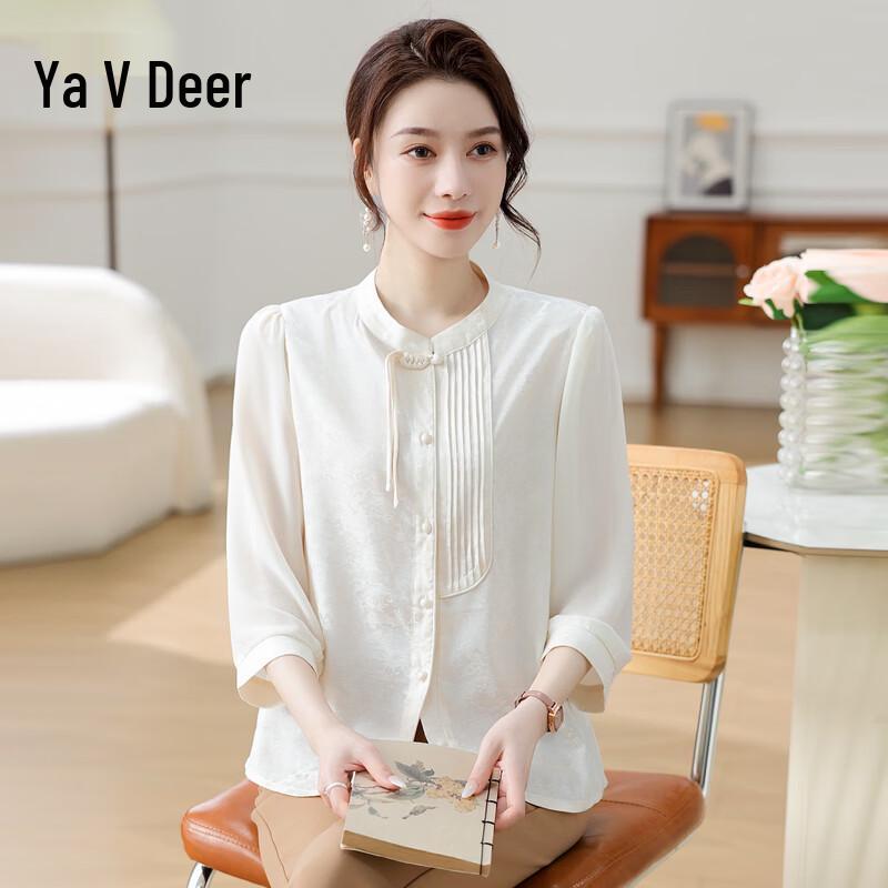 Yalu Women s New Chinese Style Seven-Sleeve Blouse XL