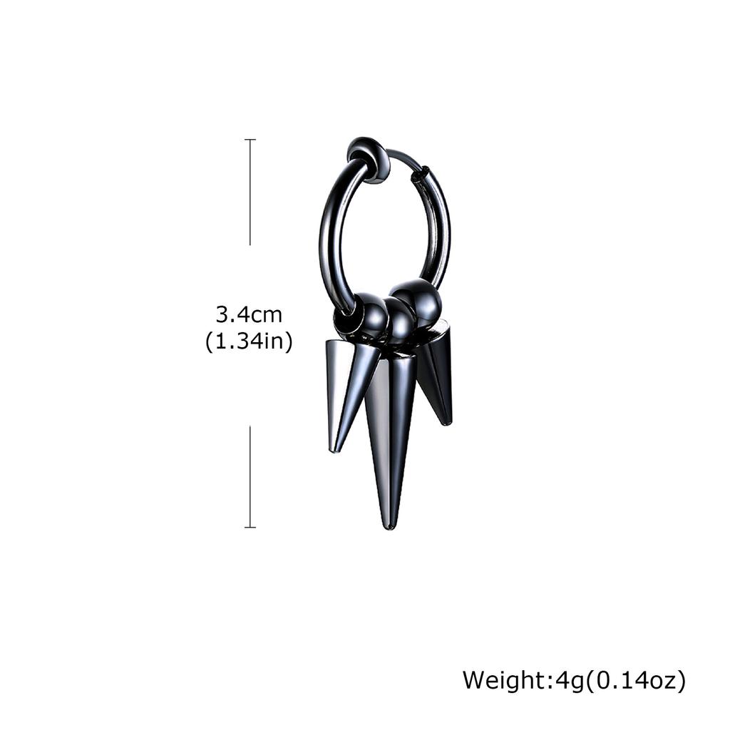 Classic Stainless Steel Rivet Clip Earring for Men Women,Anti Allergy Non-pierced Huggies Earrings,Rock Punk Jewelry Gift