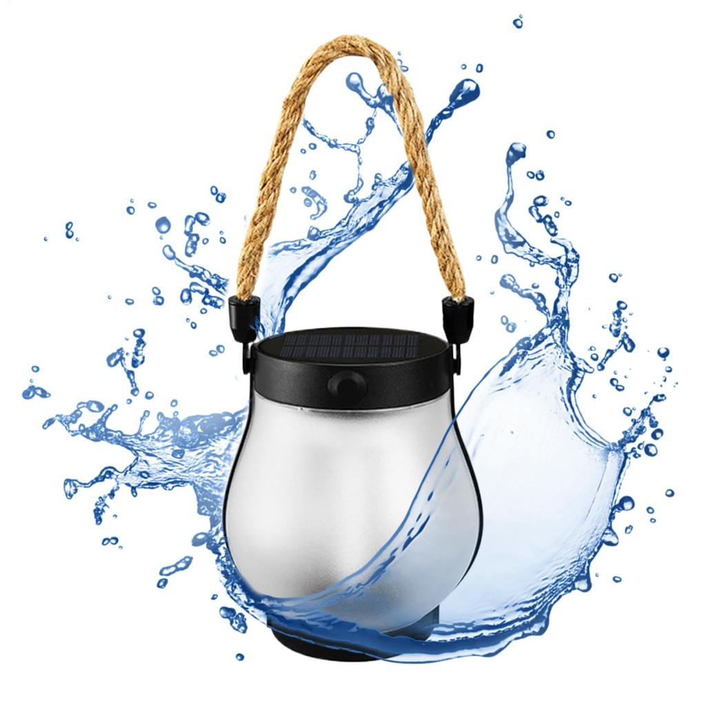 Solar Flame Lights For Camping Tent Solar Powered LED Light Waterproof 2 Modes Adjustable Tent Lantern Yard Decor Lamp for Camp