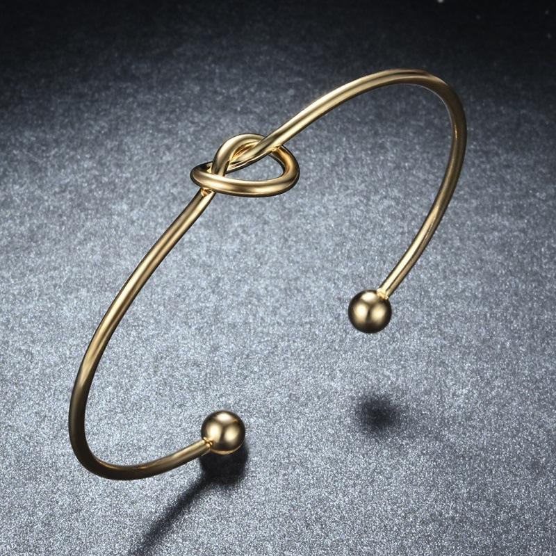 European and American love knot bracelet women DIY opening K gold and white gold hand jewelry kink