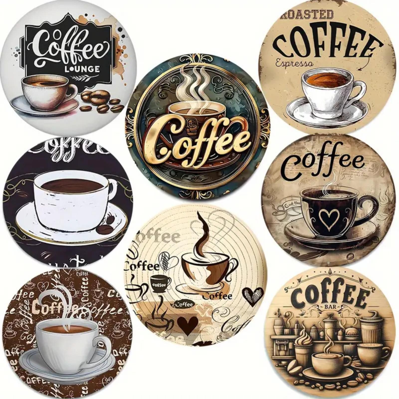 

Set of 8 Wooden Coasters Heat Resistant Non Slip Drink Coasters Protective Table Mats for Home Kitchen Dining Room Use One Size