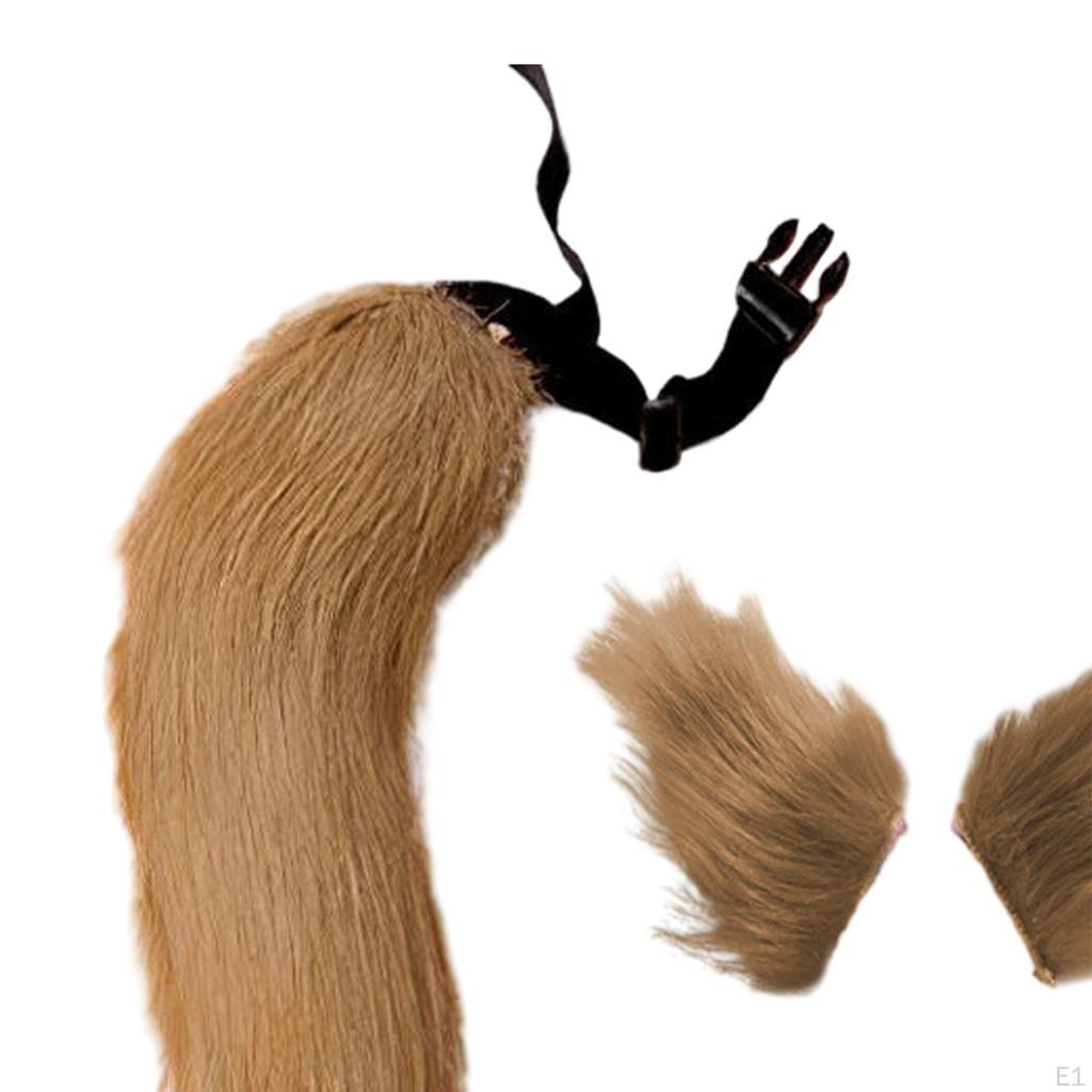 3 Pieces Cat Ear and Tail for Women Girls Cute Halloween Costume Accessories Stage Performance