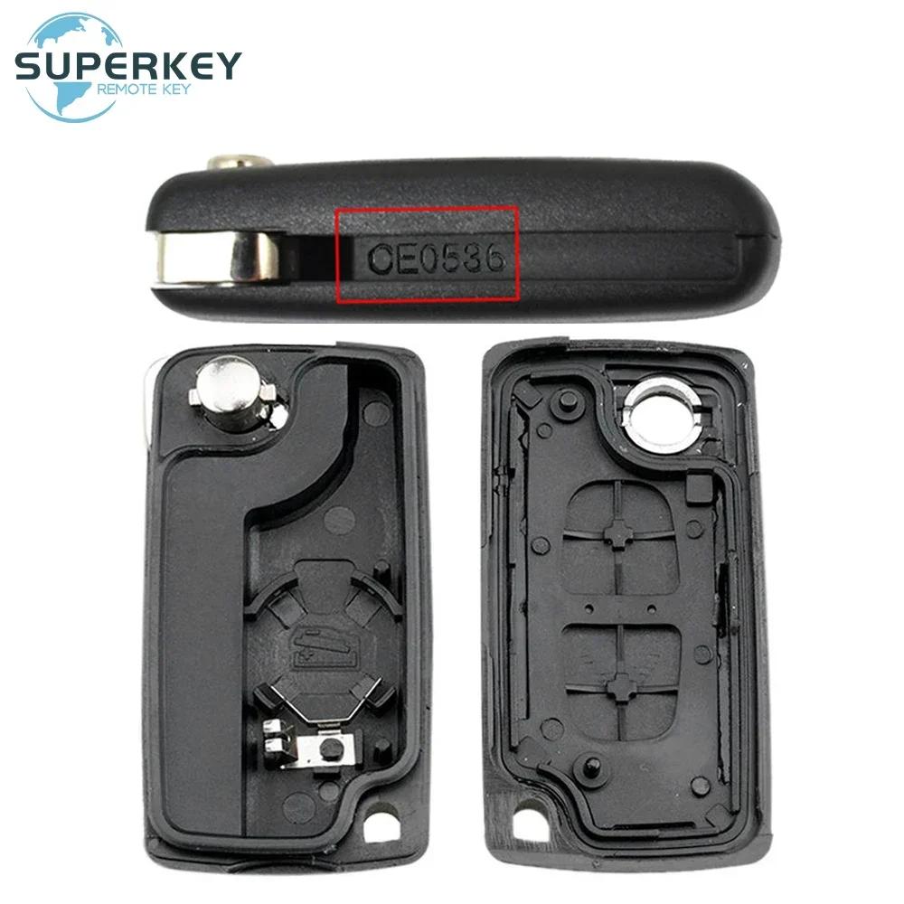 Superkey 10 Pcs Replacement For Peugeot Partner 207 307 308 407 807 For Citroen C2 C3 C5 Berlingo Remote Flip Car Key Shell Case