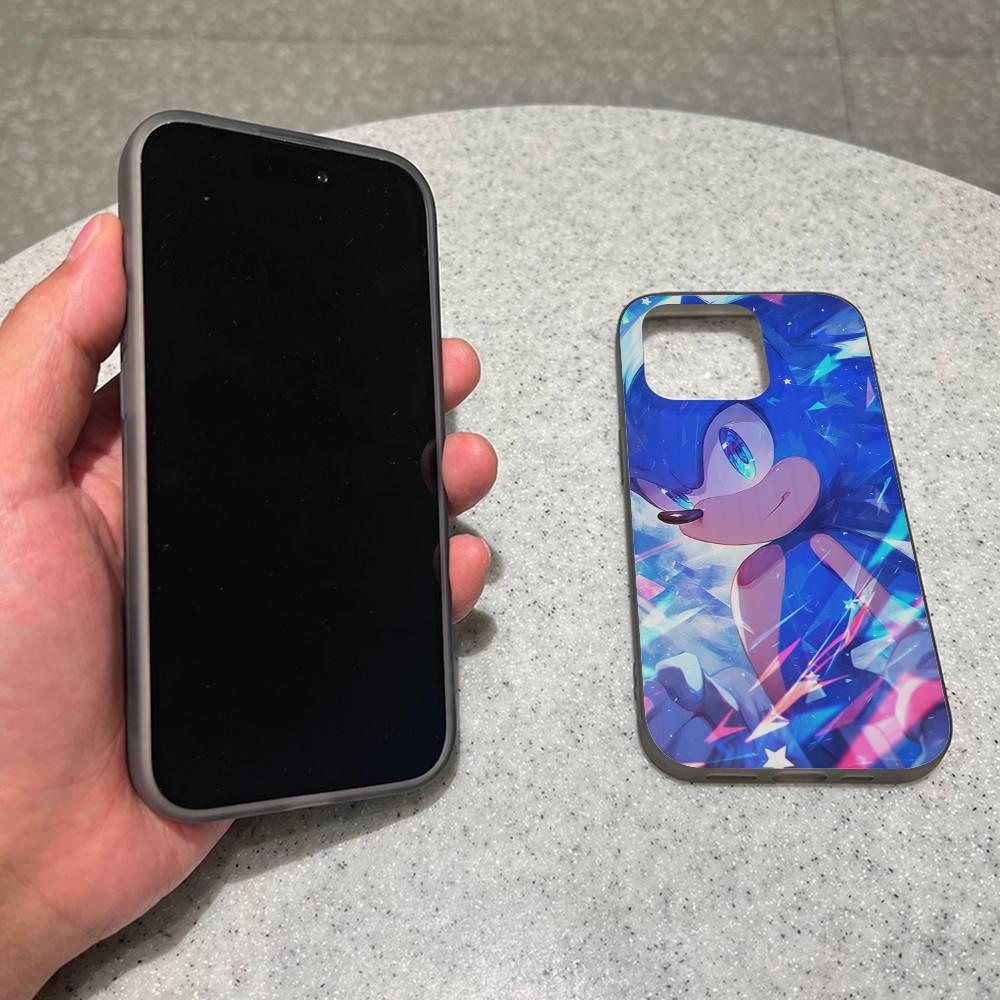 Game S-Sonic Movie Anime For IPhone 15 16 17 14 13 12 11 Pro Max 16E 16 Plus 17 Air Corrugated Shockproof Phone Cover