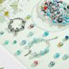 6/15/30pcs Resin Material Blue Series Large Hole Beads Random Style Decorative Beads Craft Beads DIY Bracelet Necklace Earrings Keychain