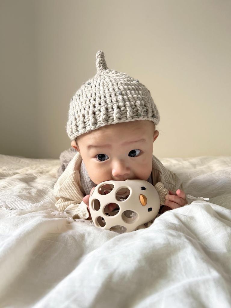 Fika Supervised by Nursery Teacher Mom Silicone Kokko Ball Educational Toy First Toy White Kobe's