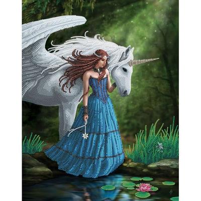 CRYSTAL ART Kit Diamond Painting 35x45cm Anne Stokes Unicorn