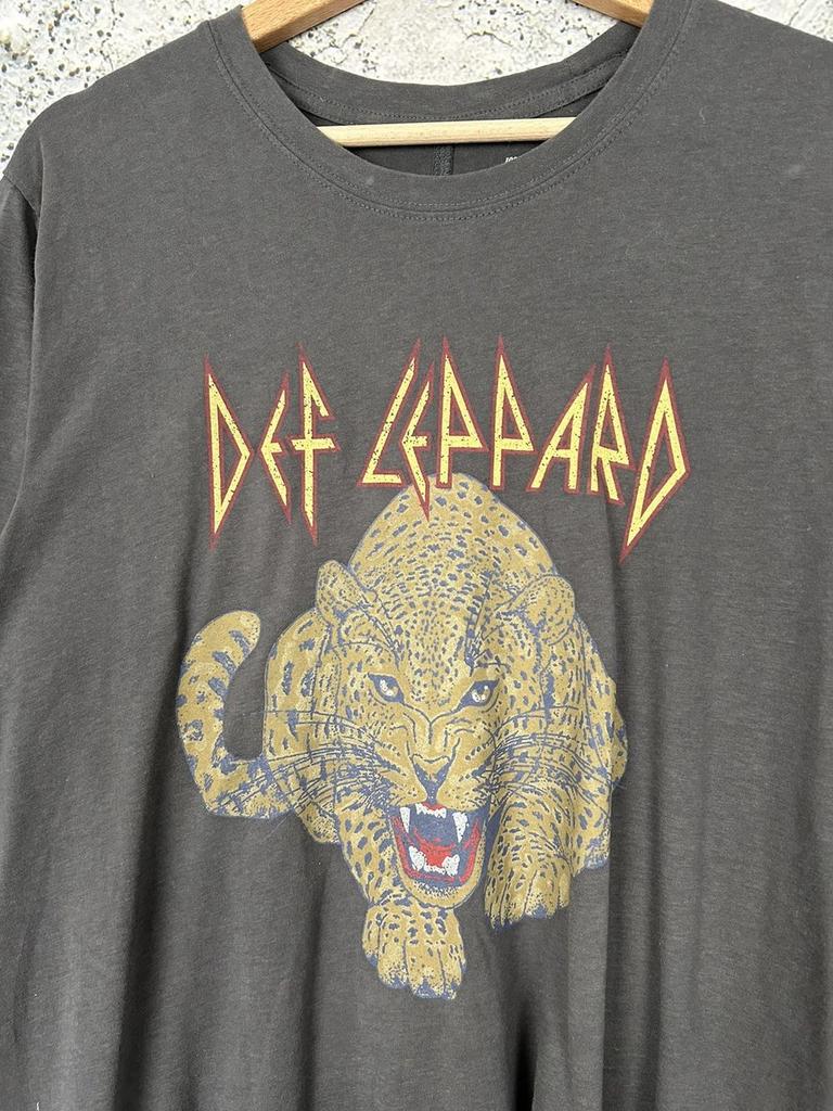 Def Leppard Rock Band Tee Graphic Logo Charcoal Unisex Shirt Reprint WA1297