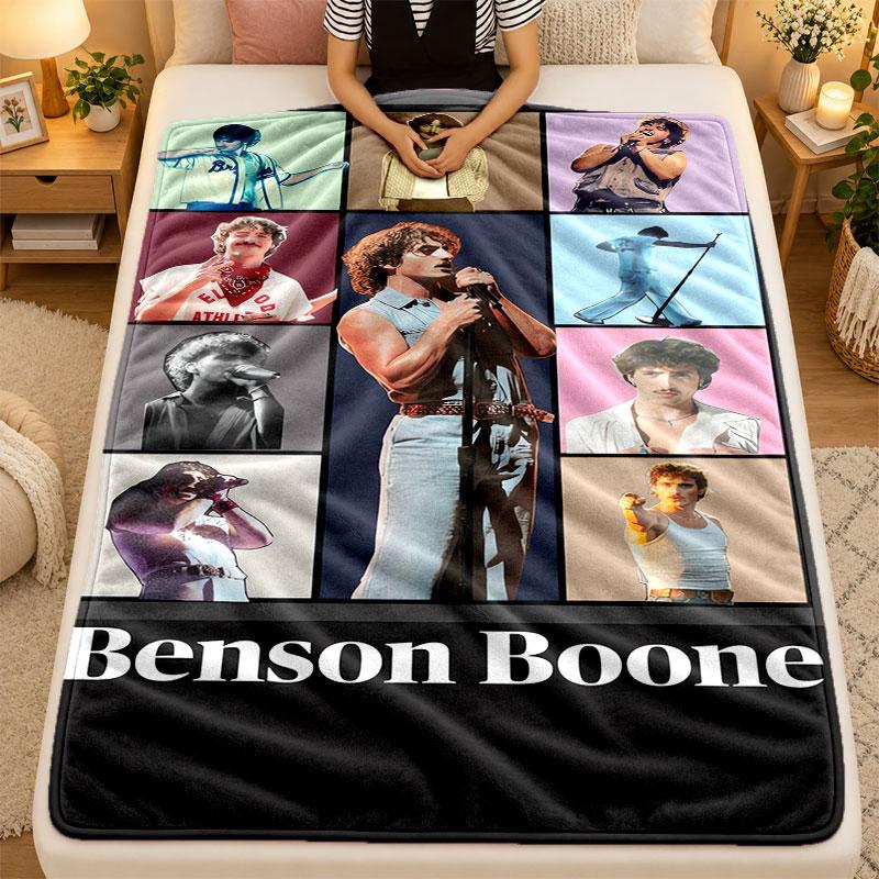 Flannel BlanketBenson Boone Warm Soft Throw Blanket for Indoor Sofa Bed Living Room Use