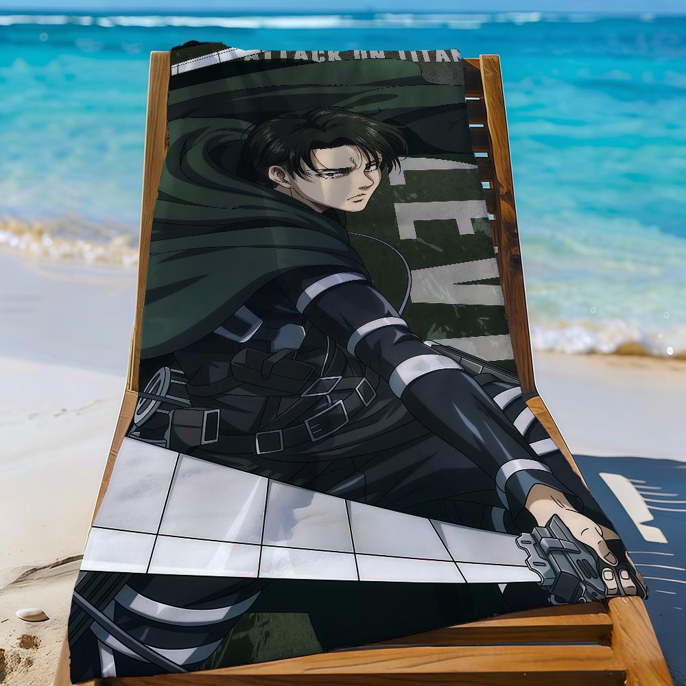 Titan L-Levi Ackerman-S Anime Towel Sports Quick Dry Travel Camping Gear Sandproof Soft Light Large Beach Towel