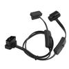 OBD Splitter Cable 16 Pin Flat Noodle High Accuracy 1 In 2 Y Splitter Extend Cable for Elm327