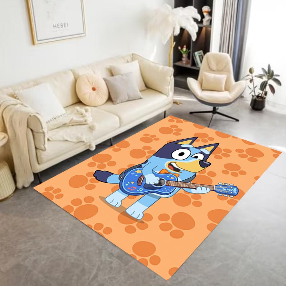 Bluey's Adventure Carpet Suitable for Dining Room Outdoor Living Rooms Dormitory Anti-slip Rug Anime Office Decor Perfect Gift for Friends & Family