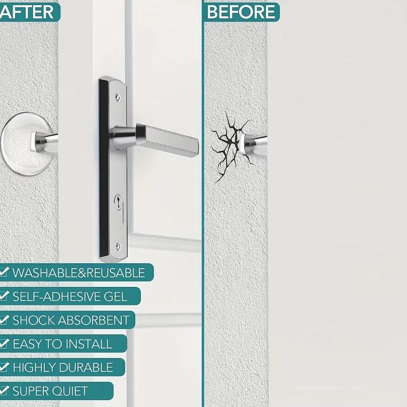 1-12 pezzi Paracolpo in silicone per porta Adesivi silenzianti Protezione muro Cuscinetto silenziatore Fermaporta Gomma siliconica Ferramenta Paracolpo Tappetino da parete