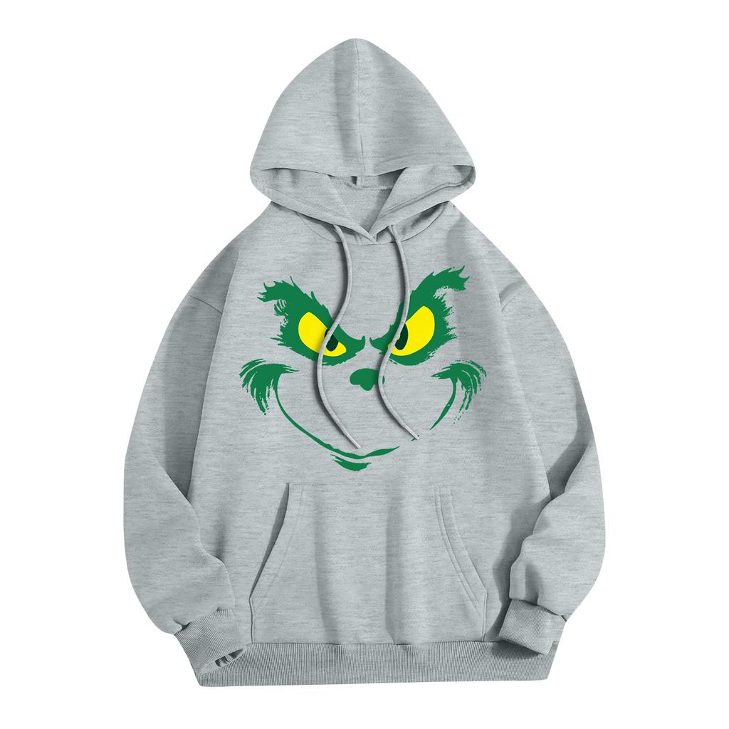Women's Fashion Christmas Printed Casual Hooded Sweatshirt With Pockets