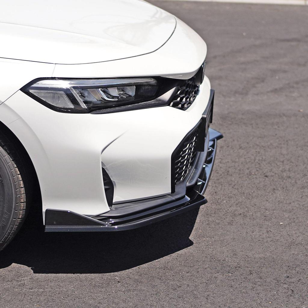 2025 Civic 11.5 Gen Front Lip & Body Kit: Integrated Splitter, No-Drill, Non-Destructive Installation.