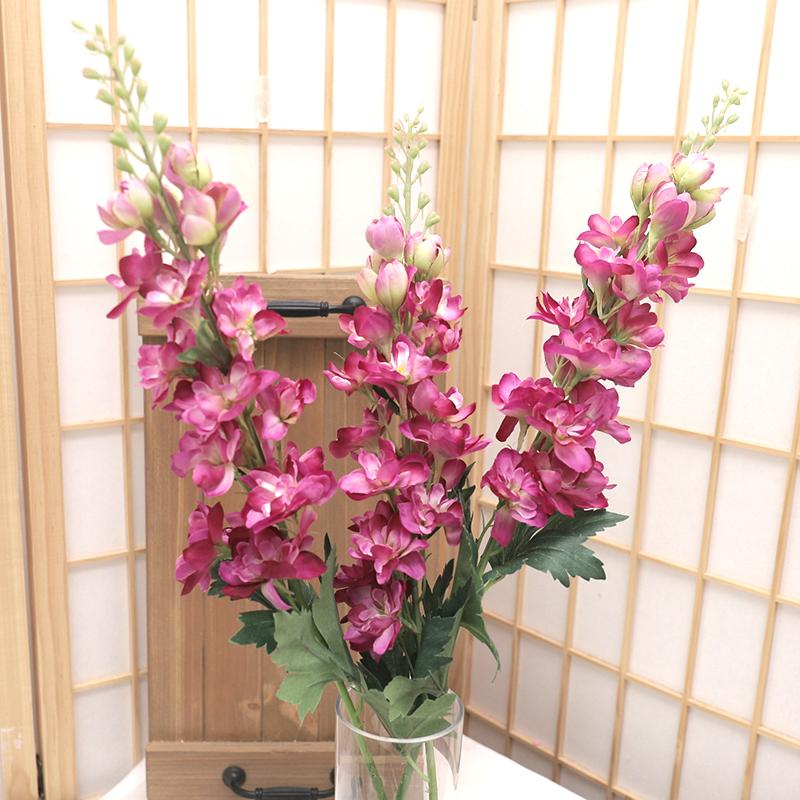 75cm Dlouhý Větvičník Hyacint Umělá Květina Krásný Ostrožka Hedvábná Umělá Květina Svatba Domov Zahrada Dekor fleur artificielles