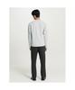 Binpolmen Henley Neck Long Sleeve T-Shirt Light Gray