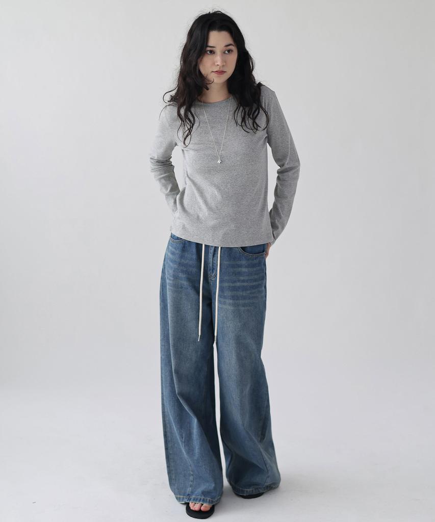 Keullaepeu Robin Round T-Shirt _Gray
